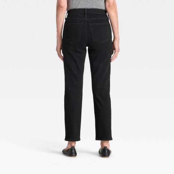 UNIVERSAL THREAD Women’s 80’s Slim Mid-Rise Fitted Hip & Thigh Jeans Black 12 - Picture 2 of 5